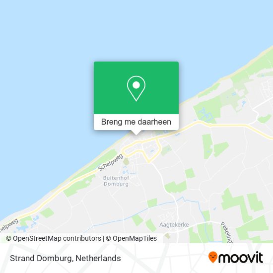 Strand Domburg kaart