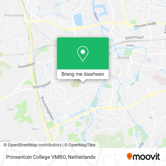 Prinsentuin College VMBO kaart