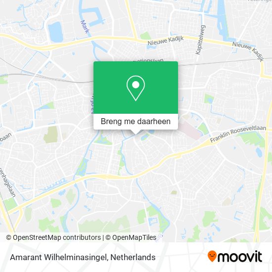Amarant Wilhelminasingel kaart