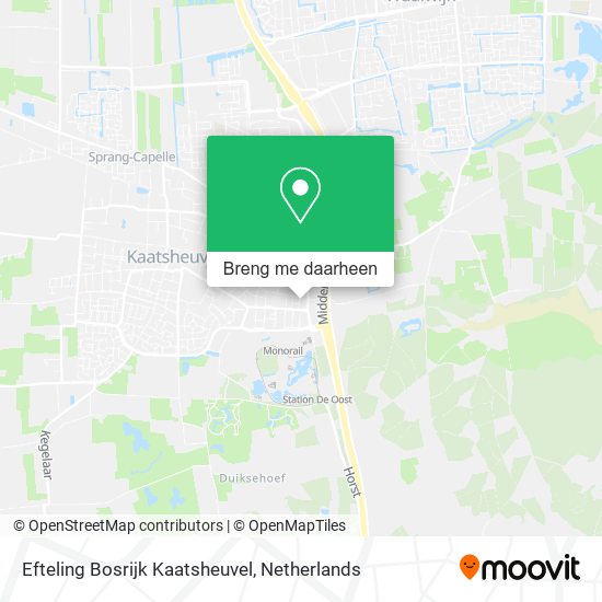 Efteling Bosrijk Kaatsheuvel kaart