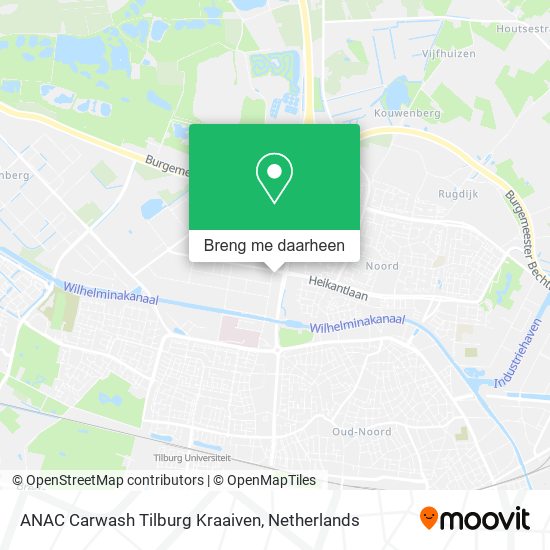 ANAC Carwash Tilburg Kraaiven kaart