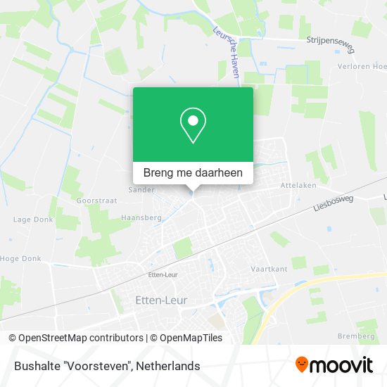 Bushalte "Voorsteven" kaart