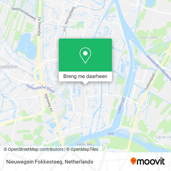 Nieuwegein Fokkesteeg kaart