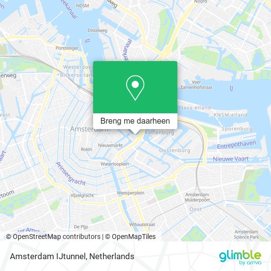 Amsterdam IJtunnel kaart