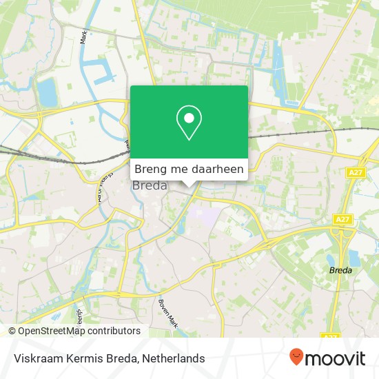 Viskraam Kermis Breda kaart