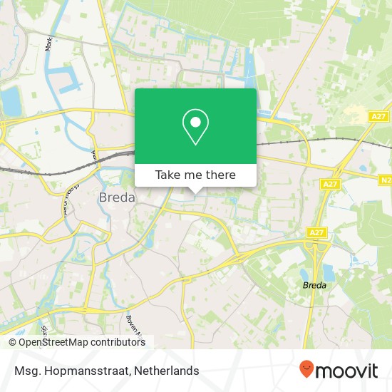 Msg. Hopmansstraat kaart