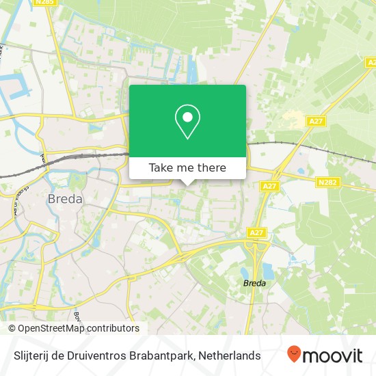 Slijterij de Druiventros Brabantpark kaart
