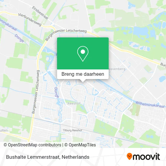 Bushalte Lemmerstraat kaart