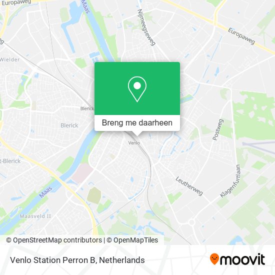 Venlo Station Perron B kaart