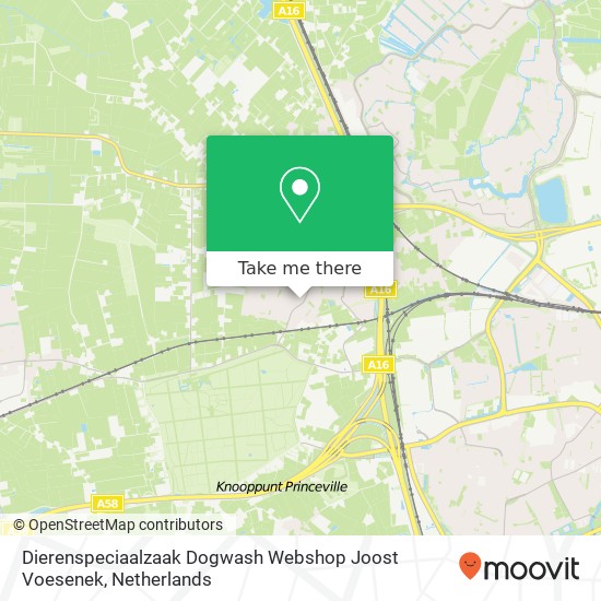 Dierenspeciaalzaak Dogwash Webshop Joost Voesenek kaart