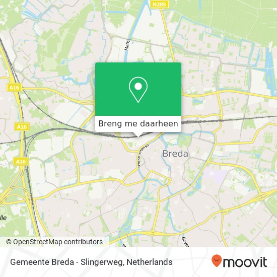 Gemeente Breda - Slingerweg kaart