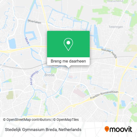 Stedelijk Gymnasium Breda kaart