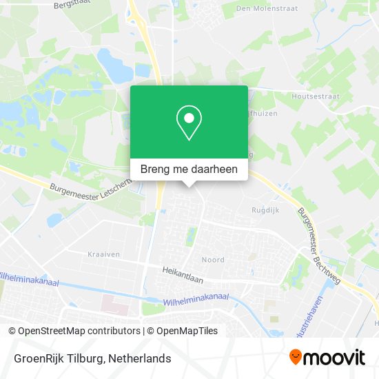 GroenRijk Tilburg kaart