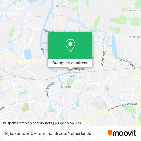 Rijkskantoor OV terminal Breda kaart