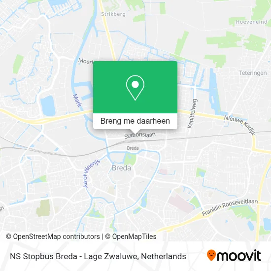 NS Stopbus Breda - Lage Zwaluwe kaart