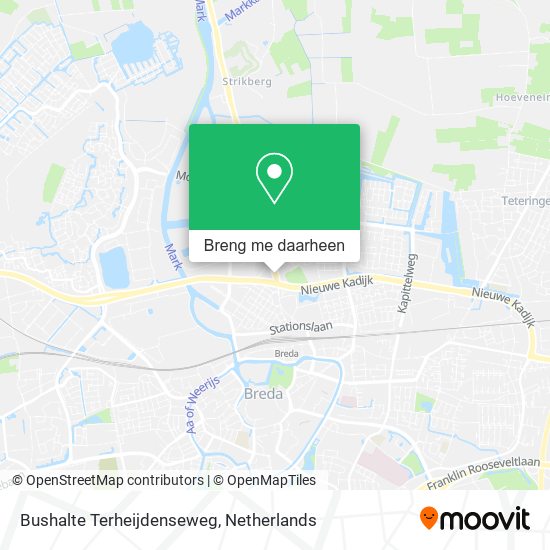 Bushalte Terheijdenseweg kaart