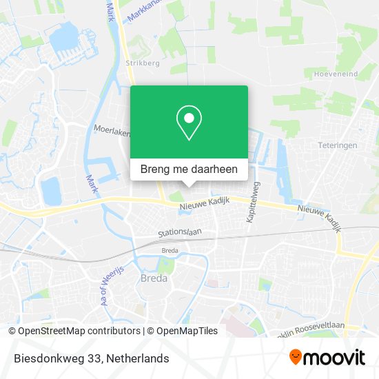 Biesdonkweg 33 kaart