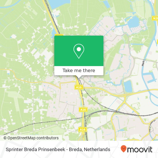 Sprinter Breda Prinsenbeek - Breda kaart