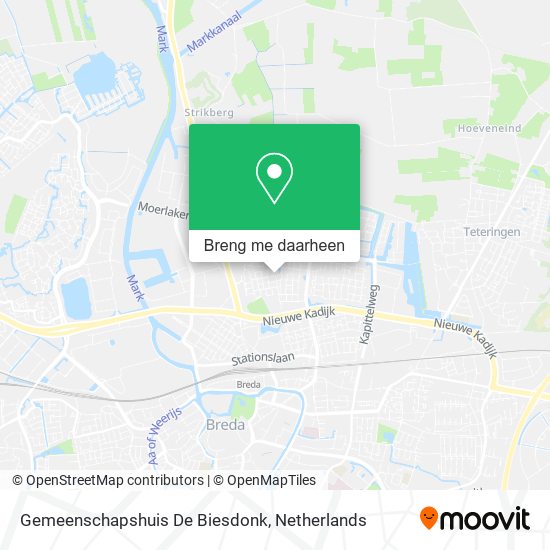 Gemeenschapshuis De Biesdonk kaart