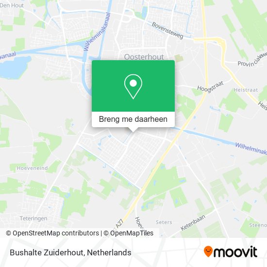 Bushalte Zuiderhout kaart