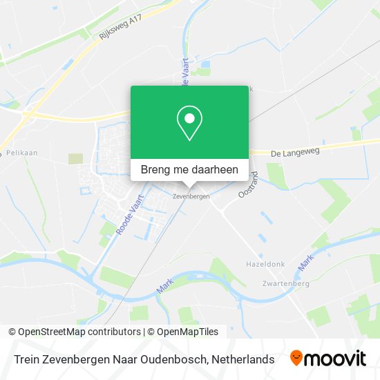 Trein Zevenbergen Naar Oudenbosch kaart