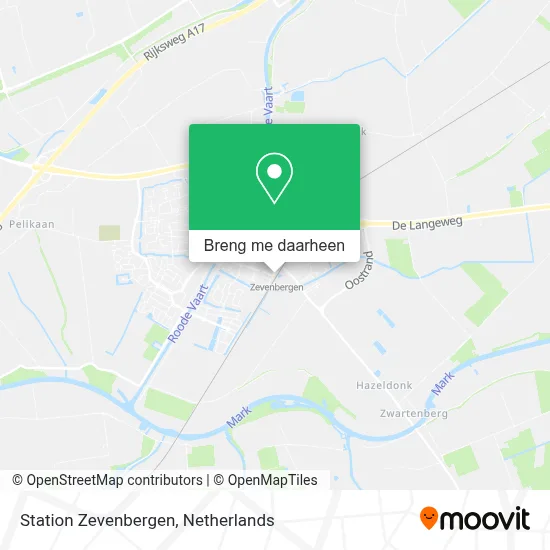 Station Zevenbergen kaart