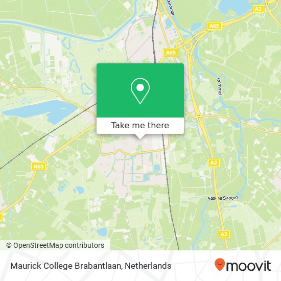 Maurick College Brabantlaan kaart