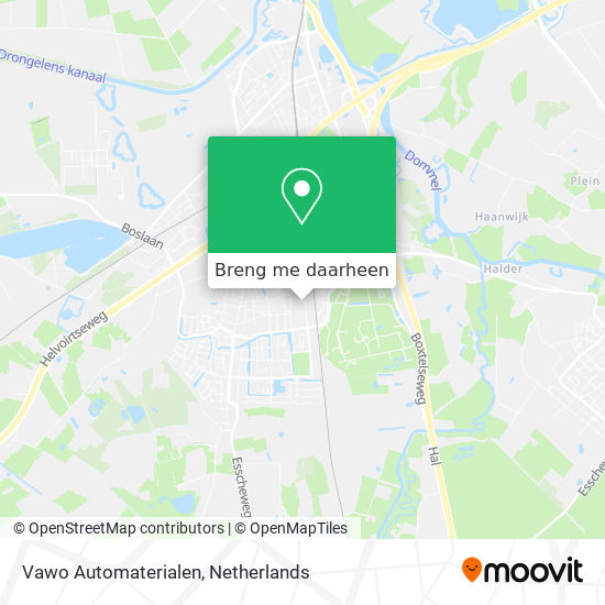 Vawo Automaterialen kaart