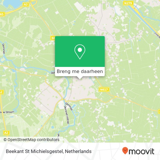 Beekant St Michielsgestel kaart