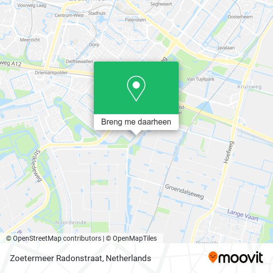 Zoetermeer Radonstraat kaart