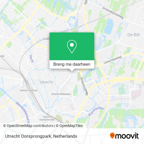 Utrecht Oorsprongpark kaart