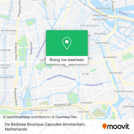 De Bedstee Boutique Capsules Amsterdam kaart