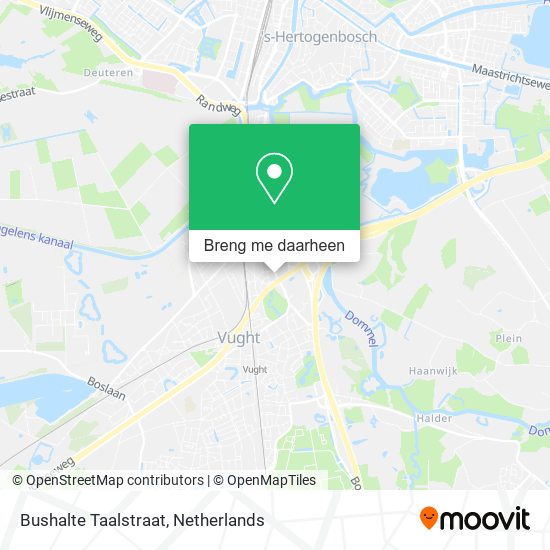 Bushalte Taalstraat kaart