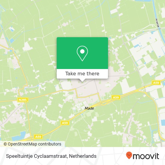 Speeltuintje Cyclaamstraat kaart