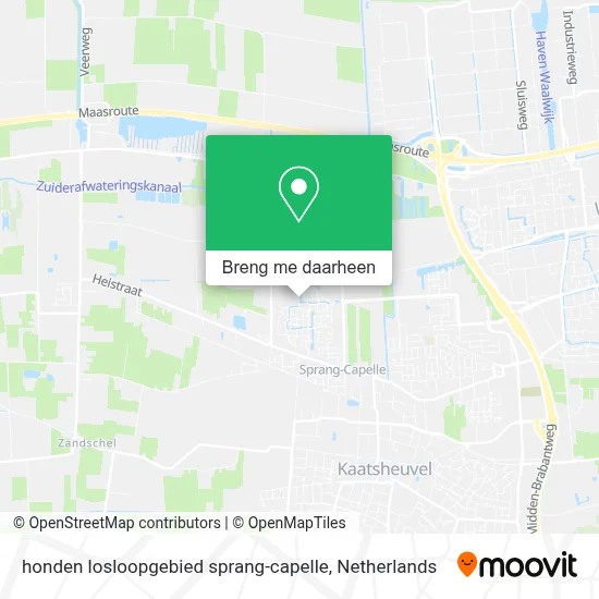 honden losloopgebied sprang-capelle kaart