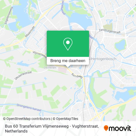 onderzeeër Assortiment Cordelia Hoe gaan naar Bus 60 Transferium Vlijmenseweg - Vughterstraat in  'S-Hertogenbosch via Bus of Trein?