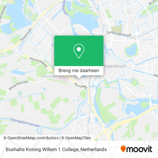 Bushalte Koning Willem 1 College kaart