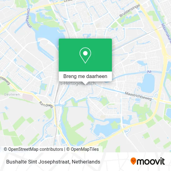 Bushalte Sint Josephstraat kaart