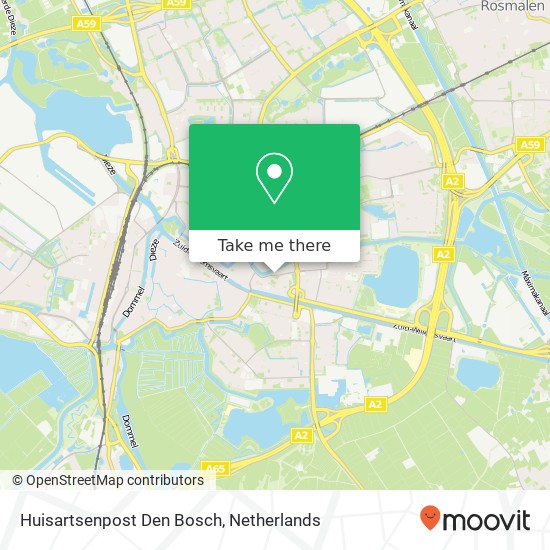 Huisartsenpost Den Bosch kaart