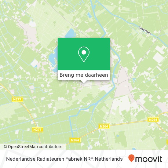 Nederlandse Radiateuren Fabriek NRF kaart
