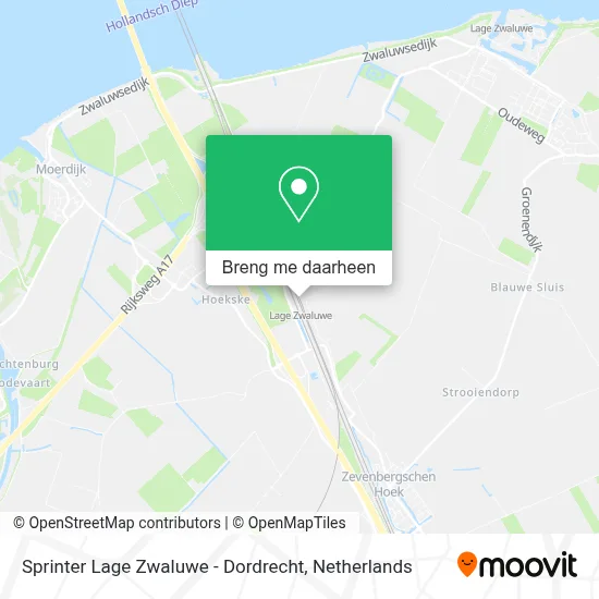 Sprinter Lage Zwaluwe - Dordrecht kaart