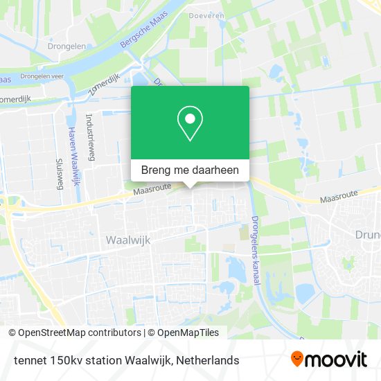 tennet 150kv station Waalwijk kaart
