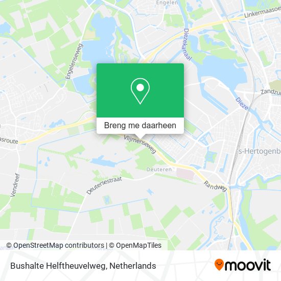 Bushalte Helftheuvelweg kaart