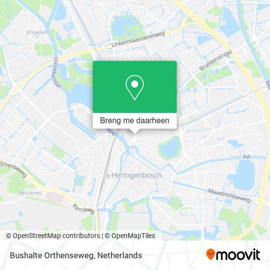 Bushalte Orthenseweg kaart