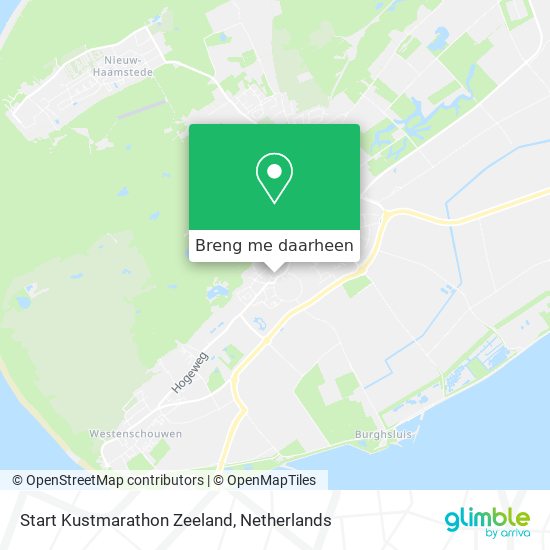 Start Kustmarathon Zeeland kaart