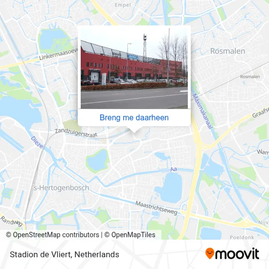 Stadion de Vliert kaart