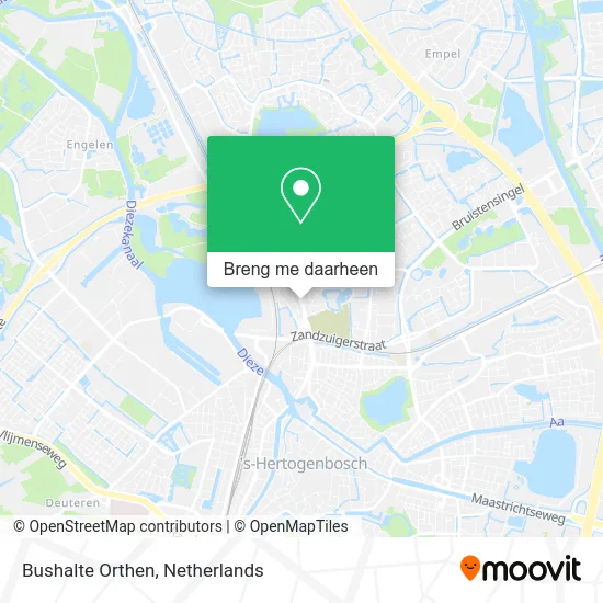 Bushalte Orthen kaart