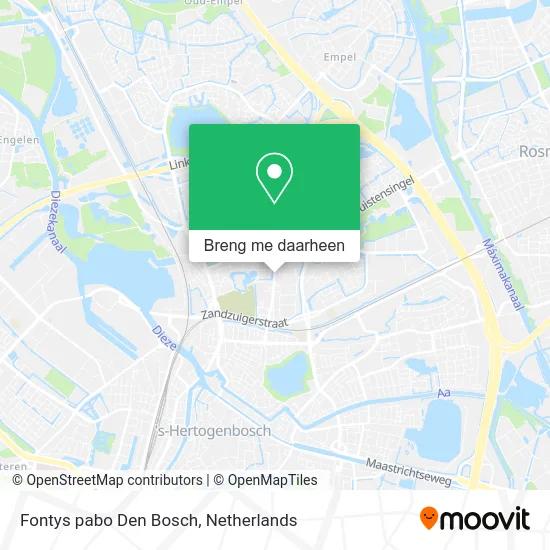 Fontys pabo Den Bosch kaart