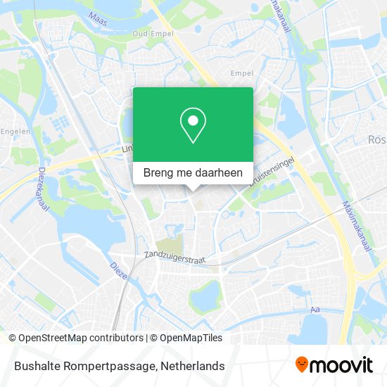 Bushalte Rompertpassage kaart