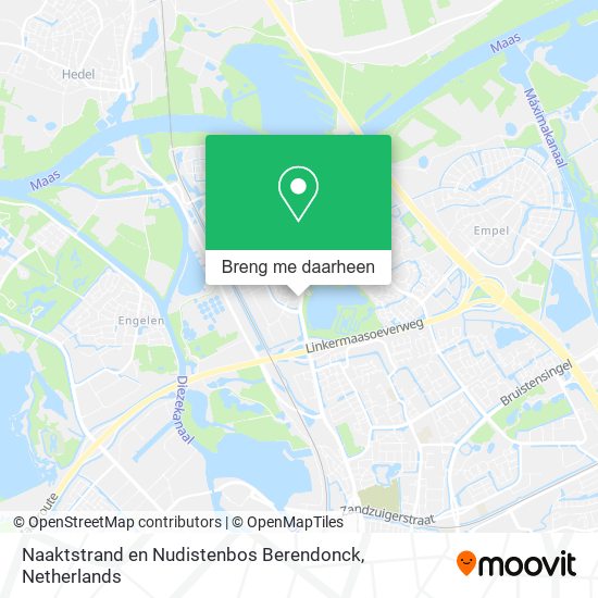 Naaktstrand en Nudistenbos Berendonck kaart